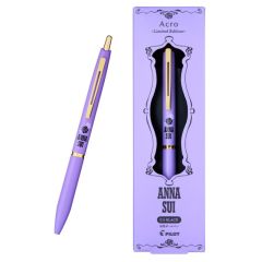 PILOT ปากกลูกลื่น หมึกดำ 0.5 มม : ANNA SUI สีม่วง(ขอบทอง)