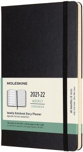 2021-2022 MOLESKINE 18M WEEKLY PLANNER BLACK HARD 