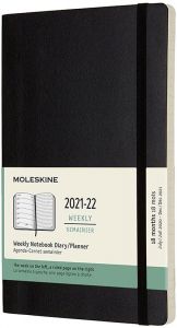 2021-2022 MOLESKINE 18M WEEKLY PLANNER BLACK SOFT 