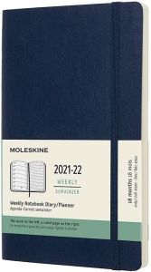2021-2022 MOLESKINE 18M WEEKLY PLANNER BLUE SOFT 