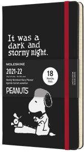 2021-2022 18M PEANUTS WEEKLY PLANNER BLACK