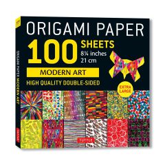 ORIGAMI PAPER 8 1/4 IN x 100: MODERN ART (EXTRA LARGE DOUBLE-SIDED)