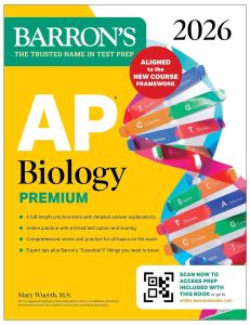 BARRON'S AP BIOLOGY PREMIUM, 2026: PREP BOOK WITH 6 PRACTICE TESTS + COMPREHENSI
