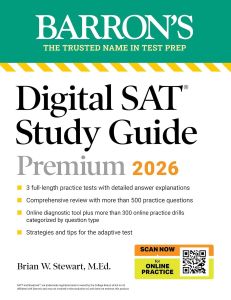BARRON'S DIGITAL SAT STUDY GUIDE PREMIUM, 2026: 4 PRACTICE TESTS + COMPREHENSIVE