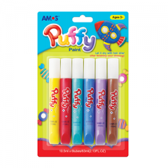 สีเจลเพ้นท์ผ้า 6 สี/PUFFY 6 COLORS